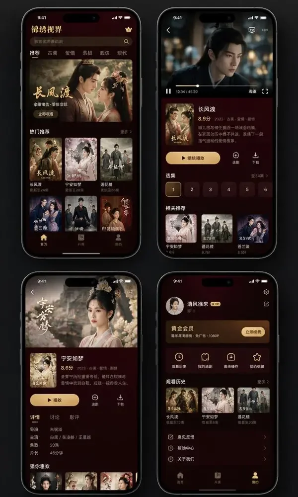 红豆短剧 APP 客户端 红豆短剧 APP 客户端界面预览